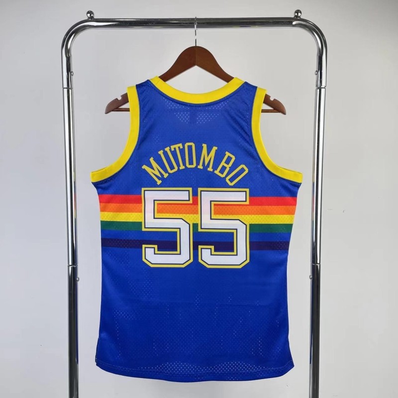 Denver Nuggets Retro Azul 91/92 Mutombo (Serigrafiada)