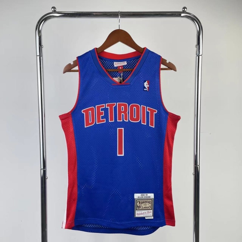 Detroit Pistons Retro 08/09 Iverson (Serigrafiada)
