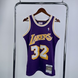 Angeles Lakers Retro 84/85 Jonhson (Serigrafiada) Morada