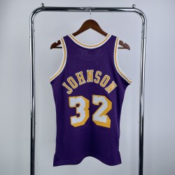 Angeles Lakers Retro 84/85 Jonhson (Serigrafiada) Morada 2