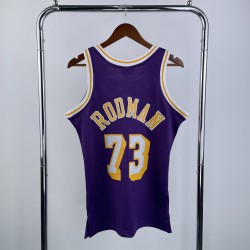 Angeles Lakers Retro 98/99 Rodman (Serigrafiada) Morada 2