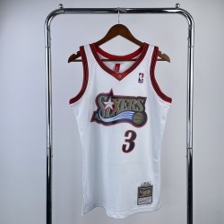 Philadelphia 76ers Retro 97/98 Iverson ( Serigrafiada) Blanca