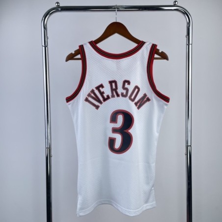 Philadelphia 76ers Retro 97/98 Iverson ( Serigrafiada) Blanca